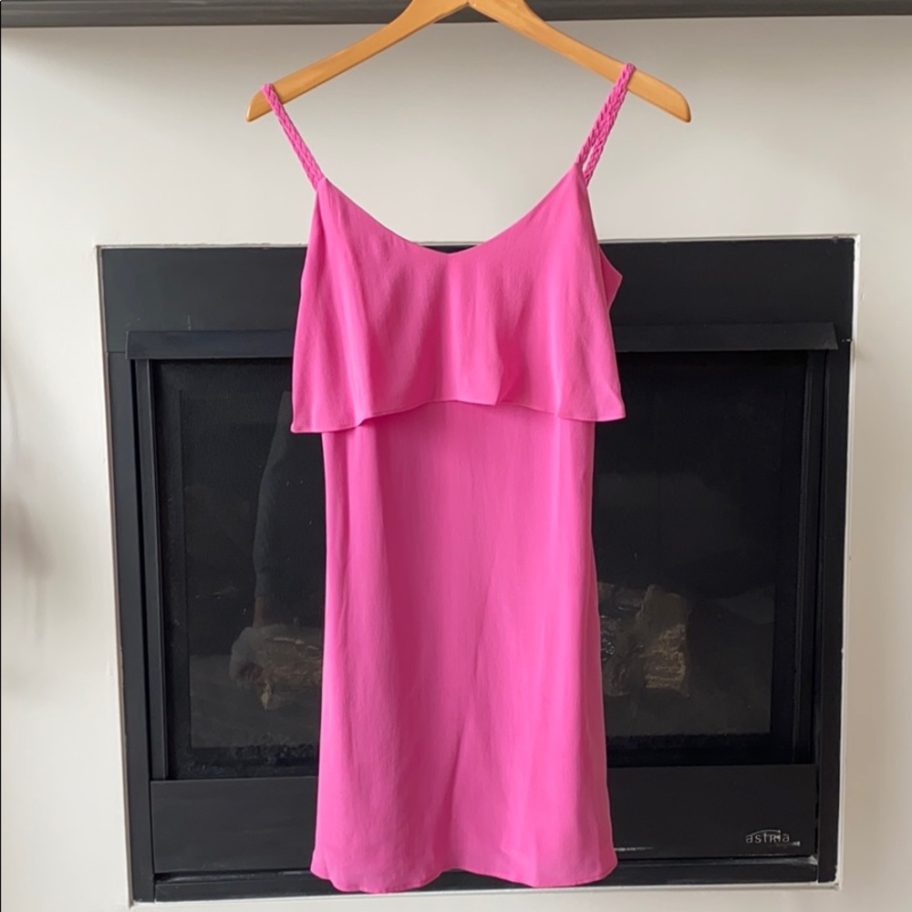 Pink Silk Joie Mini Dress